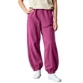 thumbnail image 7 of Womens Elastic Waist Pants Casual Loose Jogger Trousers With Ankle Cuffs for Daily Wear, 7 of 7