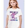 thumbnail image 1 of Youngsters' "Why Walk When You Can Cartheel" Cotton T-Shirt - Breathable & Comfy with Round Neck, Short Sleeves - Ideal for Casual Outings & Sports - Red with Blue & White Lettering, 1 of 7