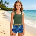 thumbnail image 2 of Gaexia Girls Swimsuit 2 Piece Sporty Adjustable Straps Modest Bikini Bathing Suit with Shorts Color Block Swimwear, 2 of 5