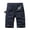 Dark Blue, variant on WREESH Men's Casual Shorts Cargo Shorts Summer Fashion Solid Color Casual Shorts Athletic Shorts Cargo Shorts Black
