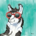 thumbnail image 3 of Gango Home Decor Contemporary Contemporary Teal and Orange Humorous Watercolor-Style Sunglass Wearing Llama Set by Paul Brent (Printed on Paper); Two 12x12in Unframed Paper Posters, 3 of 5