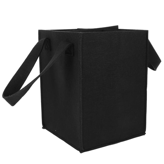 1Pack Black Felt Rectangular Wine Bag for Wine Lovers Parties and Gatherings