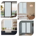 thumbnail image 7 of Blue Striped Window Privacy Film, Blue White Stripes Farmhouse Static Cling UV Sun Blocking Heat Control Window Tint Day and Night, Non-Adhesive Reusable One Way Windows Privacy Cover 17.7''x78.7'', 7 of 7