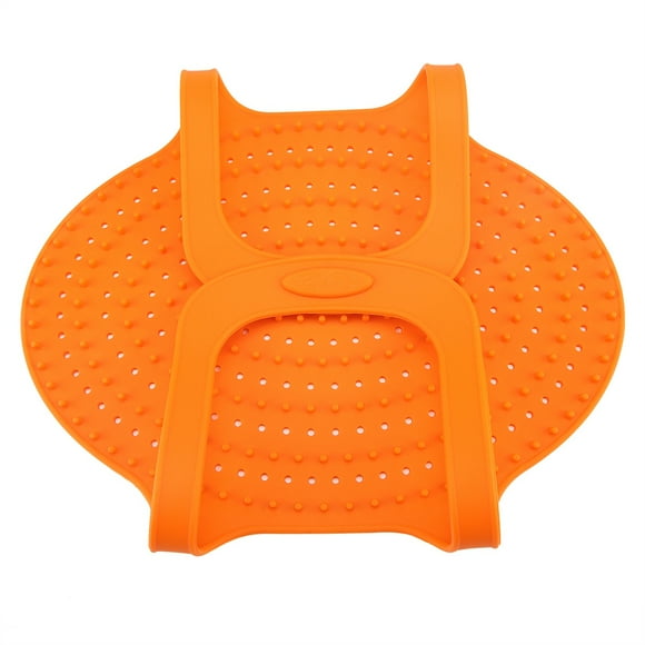 Levantador de pavo de silicona y tapete antiadherente para cocinar aves de corral (naranja)