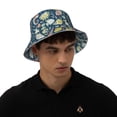 thumbnail image 4 of Fotbe Underwater Creature Sombrero Tipo Pescador con Estampado – Sombrero de Sol de Algodón de Moda para Playa, Golf, Pesca, 4 of 6