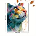 thumbnail image 3 of Oriental Shorthair Cat Canvas Wall Art, Colorful Watercolor Kitten Modern Home Decor, 3 of 8