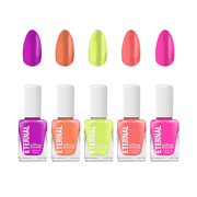 Eternal Neon Nail Polish Set for Women (GIRLS JUST WANNA HAVE NEONS) - Nail Polish Set for Girls - Lasting & Quick Dry Finger nail Polish Kit for Home DIY Mani Pedi - Made in USA, 13.5mL (Set of 5)