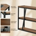 thumbnail image 6 of Veanerwood Console Table for Entryway, 3 Tier TV Cabinet with Storage Shelves, Long Sofa Table for Entry Way, Hallway, Couch, Living Room, Kitchen, Walnut, 6 of 7