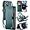 Bluish Green, variant on for iPhone 14 Pro Max Wallet Case, Phone Case for iPhone 14 Pro Max Case with Card Holder for Women Men, Durable Case for iPhone 14 Pro Max with Kickstand Strap Zipper, Blue