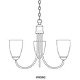 thumbnail image 2 of P4440-09-Progress Lighting-Gather - 15 Inch Height - Chandeliers Light - 3 Light - Line Voltage-Brushed Nickel Finish    -Traditional Installation, 2 of 2