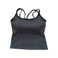 thumbnail image 3 of ZNQHFRE Women's Criss‑Cross Back Spaghetti Strap Camisole Tank Top, Slim‑Fit Layering Top With Built‑In Bra Pads One Size, 3 of 5