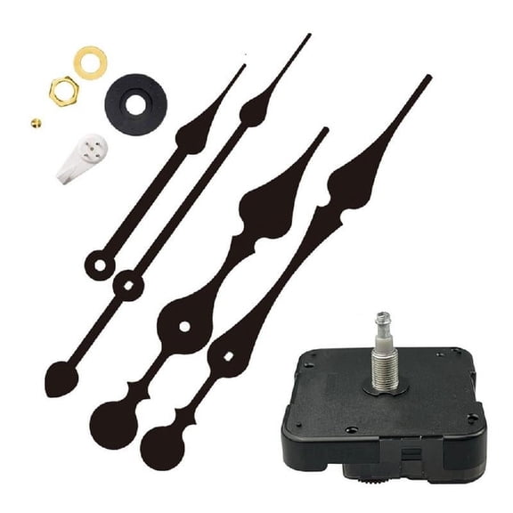 SIEYIO Craft Clock Mechanism Kits High Torque Quiet Quartzs Motor Movement with 2 Pack Long Spade Hands Set for Clock Projects
