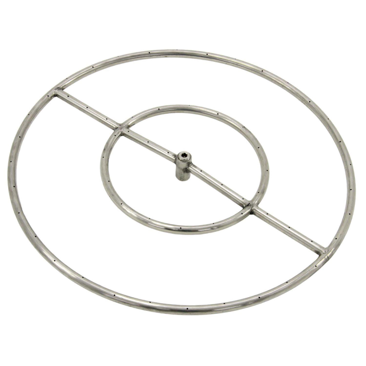 Hpc Round Stainless Steel Fire Pit, 24 Round Stainless Steel Gas Fire Pit Burner Ring Kit