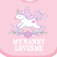 thumbnail image 4 of Inktastic My Nanny Loves Me Girl Unicorn Girls Baby Bib, 4 of 4