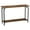 Rustic Hickory, variant on Household Essentials Crown Console Sofa Table with Storage Shelf White Marble and Gold Metal
