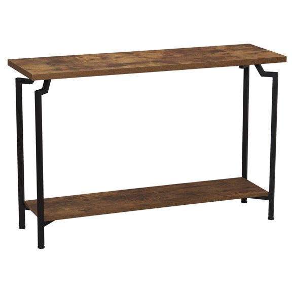 Household Essentials Crown Modern Wood Sofa Table, Rustic Hickory