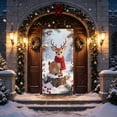 thumbnail image 4 of AOMXGD Christmas Door Tapestry, 35.5x71In Xmas Door Hanging Curtain, Bedroom Wall Party Fabric Decor, Polyester Holiday Door Cover, 4 of 9