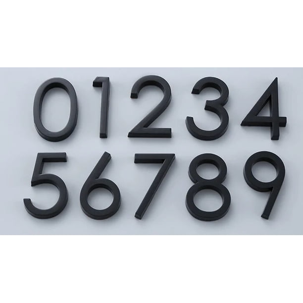 Placa autoadhesiva 3D de 6cm para puerta, número de puerta moderno #0-9, número de casa, Dirección de puerta de Hotel, pegatina de dígitos