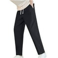 thumbnail image 4 of Yaoyar Relaxed Fit Drawstring Pants for Men, Solid Color Elastic Waist Trousers for Casual and Lounge Wear, Comfortable Bottoms, 4 of 4