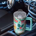 thumbnail image 4 of 40oz Christmas Tree Tumbler with Lid and Straw Leak Proof Stainless Steel Cup Holiday Presents Gifts, 4 of 4