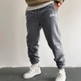 thumbnail image 2 of Mens Sweats Mens Joggers Mens Autumn And Winter High Street Fashion Leisure Loose Sports Running Lace Up Pants Sweater Pants Trousers, 2 of 5