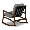 thumbnail image 4 of Grain Wood Furniture Solid Wood Mid Century Rocking Chair with Stone Gray Cushions, 4 of 6