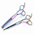 thumbnail image 5 of 1pcs Teeth Clipper 5.5 inch blue cherr  6 Inch Hair Scissors Hair Thinning Cutting Clipper Barber Scissor Hair Shears Professional Barber Shop Hairdressing Scissors, 5 of 6