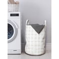thumbnail image 3 of Geometrical Laundry Bag, Abstract Ornamental Pattern Along Small Rhombuses Shapes in Vertical Design, Basket with Handles Drawstring Closure for Laundromats, 13" x 19", Multicolor, by Ambesonne, 3 of 4