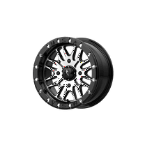 MSA Offroad Wheels Aluminum Rim M37 BRUTE BEADLOCK 18X7in Gloss Black Machined Finish, M37-018737