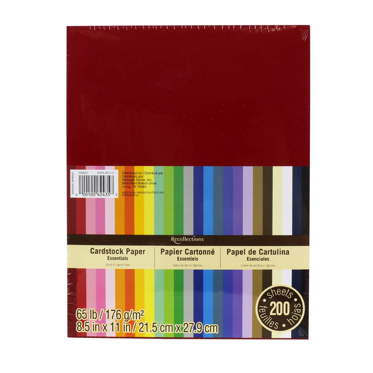 Recollections 1,800 Sheets Essentials 8.5" x 11" Cardstock Paper - Acid and Lignin Free Paper for Scrapbooks, Arts & Crafts - Bulk Pack