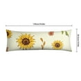 thumbnail image 5 of Artistic Sunflower Pillow Cover 20x54 - Full-Length Support Case - Yellow Bloom and Flower Design, 5 of 6