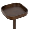 thumbnail image 6 of Kate and Laurel Woodrow Modern Mango Wood Square Drink Table, 10 x 10 x 24, Dark Brown, Transitional Rounded Square Mini Table for Use as Indoor Plant Stand or Wooden Living Room Accent, 6 of 9