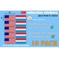 thumbnail image 3 of (x10) 3M Reflective Luxembourg and US Flag Stickers | Versatile & High Quality Safety Decals | Hard hats, laptops, bikes, toolboxes, 3 of 3