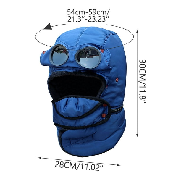 Máscara de Cara de Invierno Balaclava de Ciclismo Térmico con Ventana de Gafas, Antiniebla a Prueba de Viento para Montar Al Aire Libre Esquí Y Senderismo