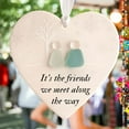 thumbnail image 5 of Deeceymbur Heart Sea Glass Ornament Friendship Keepsake Handcrafted Unique Design Easy Hanging for Christmas Tree Gift Idea Home Decor, 5 of 9