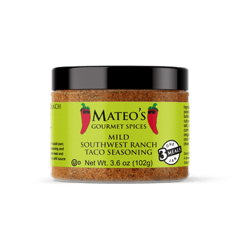 Mateos Brand Mild Southwest Ranch Taco Seasoning Mix (3 Meals), 3.6 oz