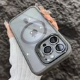 thumbnail image 1 of Luxury Magnetic Shockproof Phone Case For iPhone 16 15 14 13 12 11 Pro Max For Magsafe Funda Stand Glass Lens Protector Cover Gray For iphone13, 1 of 6