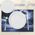 thumbnail image 3 of Ambesonne Ocean Place Mats Set of 4, Rain Clouds Storm Rays, Standard Size, Blue, 3 of 6