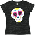 thumbnail image 3 of Inktastic Decorated Skull Women's T-Shirt, 3 of 5