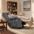 thumbnail image 2 of MCombo Regular Power Lift Recliner Chair with Extended Footrest for Elderly People, Fabric 7287 (Dark Gray, Regular), 2 of 9