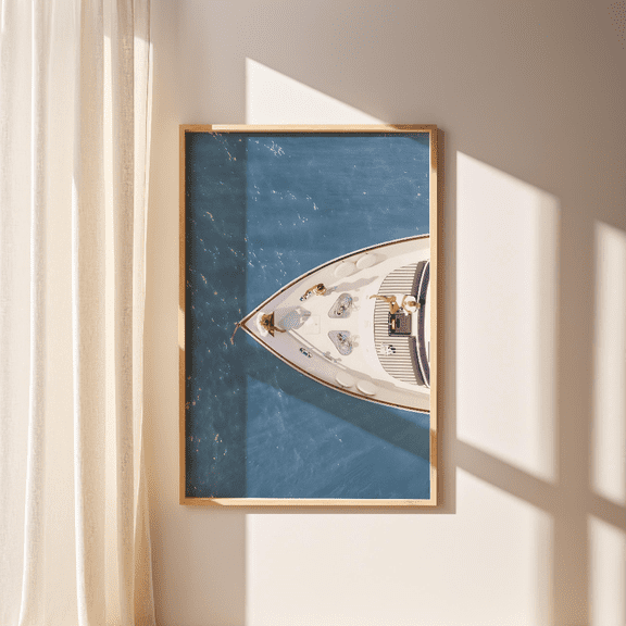 Luxury Yacht Summer Sailing Poster, Poster Only