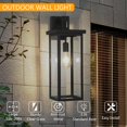 thumbnail image 2 of Light Fixture ZSMAIKU - Farol de pared para exteriores (51 cm, color negro, E26), 2 of 6
