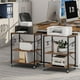 thumbnail image 2 of Furniture Carro de Servicio Multiusos Carro De Almacenamiento 3 Niveles Ruedas Universales con Frenos Carro de Barra móvil para el hogar Comedor Restaurante Bar marrón Vintage, 2 of 8