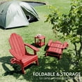 thumbnail image 5 of Dycanpo Folding Adirondack Chairs Set of 2,Fire Pit Patio Garden Chair with Cup Holder,Bright Red, 5 of 7