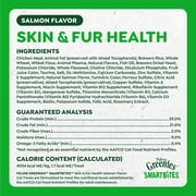 Greenies Feline Smartbites Salmon Flavor Skin & Fur Health Cat Treats, 2.1 oz Pack