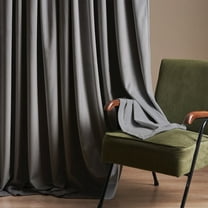 Top Finel Velvet Pleated Window Shades, 100% Blackout, 52" x 96", Gray