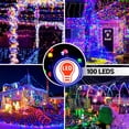 thumbnail image 5 of Luces Navideña Solar 12 Metros 100 Led Decorativa Exterior 8 Modos Multicolor, 5 of 5