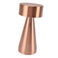 thumbnail image 1 of LED Table Lamp, Modern Design Metal Table Lamp, Portable 3 Color Stepless Dimming Nightstand Light, USB Rechargeable Reading Lamp, 1 of 8