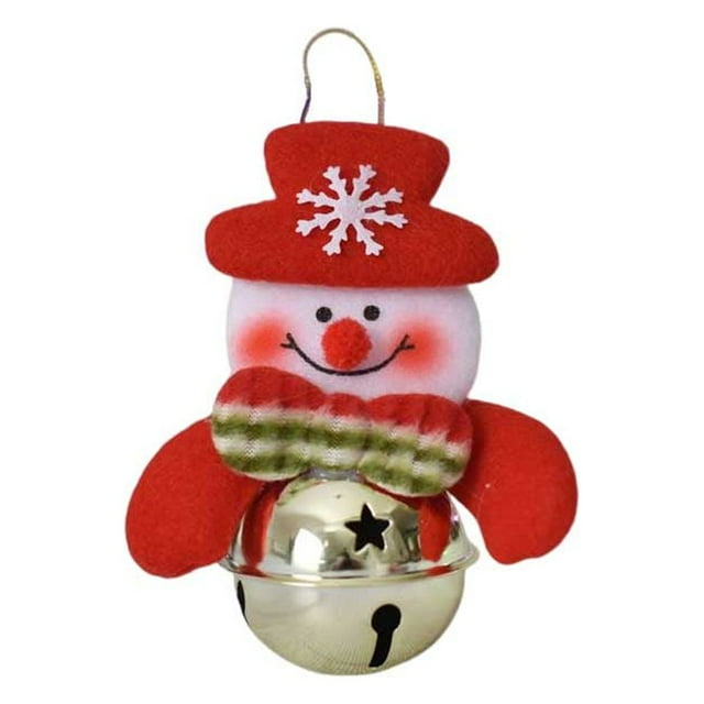 Cateissary Campana de árbol de Navidad fiesta temática Festival colgante de Navidad decorativo de temporada DIY puerta frontal al aire libre Kits de decoración para fiestas Oro Tipo 2