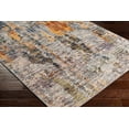thumbnail image 2 of Mark&Day Washable Rugs, 3x4 Van Buren Modern Charcoal Marble Area Rug, Grey Orange Beige Carpet for Living Room, Bedroom or Kitchen (2'7" x 4', Machine Washable), 2 of 4